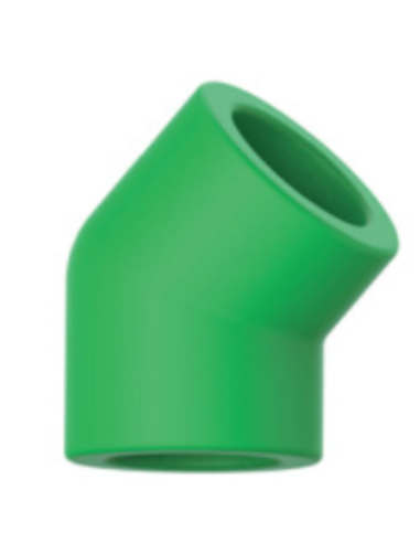 Cot 45° PP-R CT VERDE 75 mm