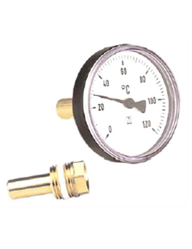 Termomanometru axial 6 bar -120°C