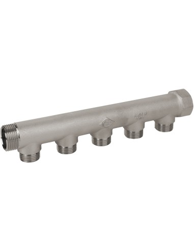 Distribuitor Happy Basic liniar din alama, 4 iesiri 3/4"x1/2"