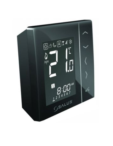 Termostat wireless cu baterii (negru)